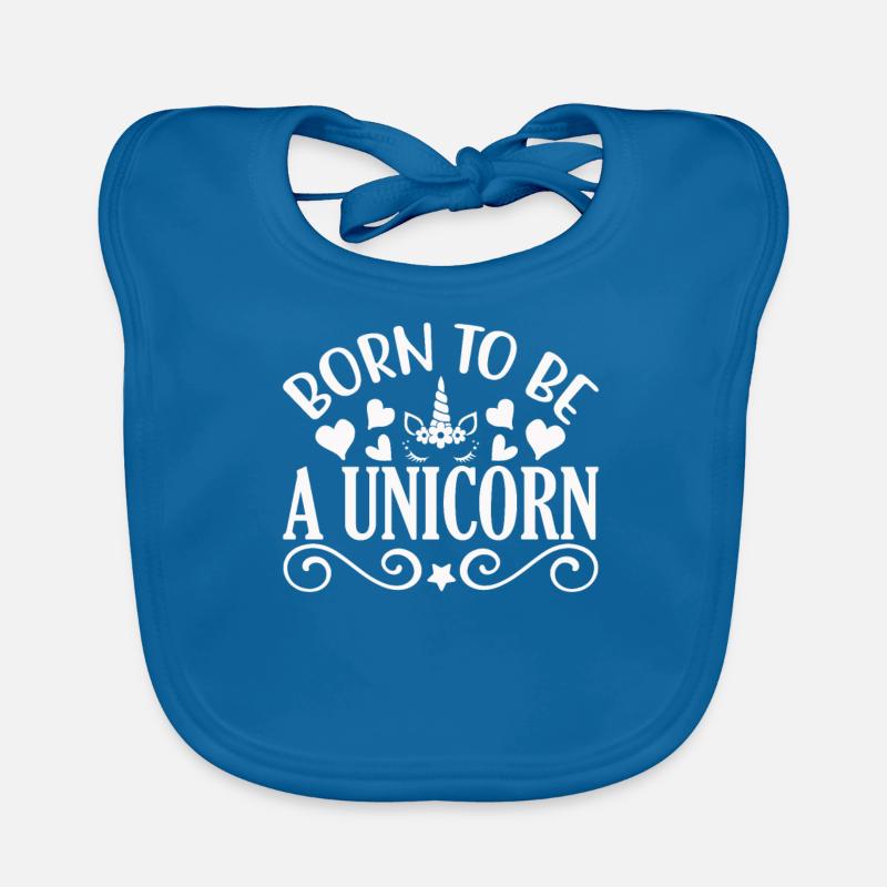 Née licorne pour être licorne Bavoir bio Bébé