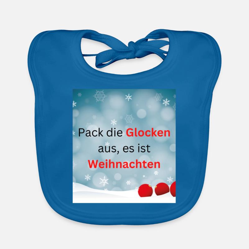 Weihnachtsglocken Baby Bio-Lätzchen