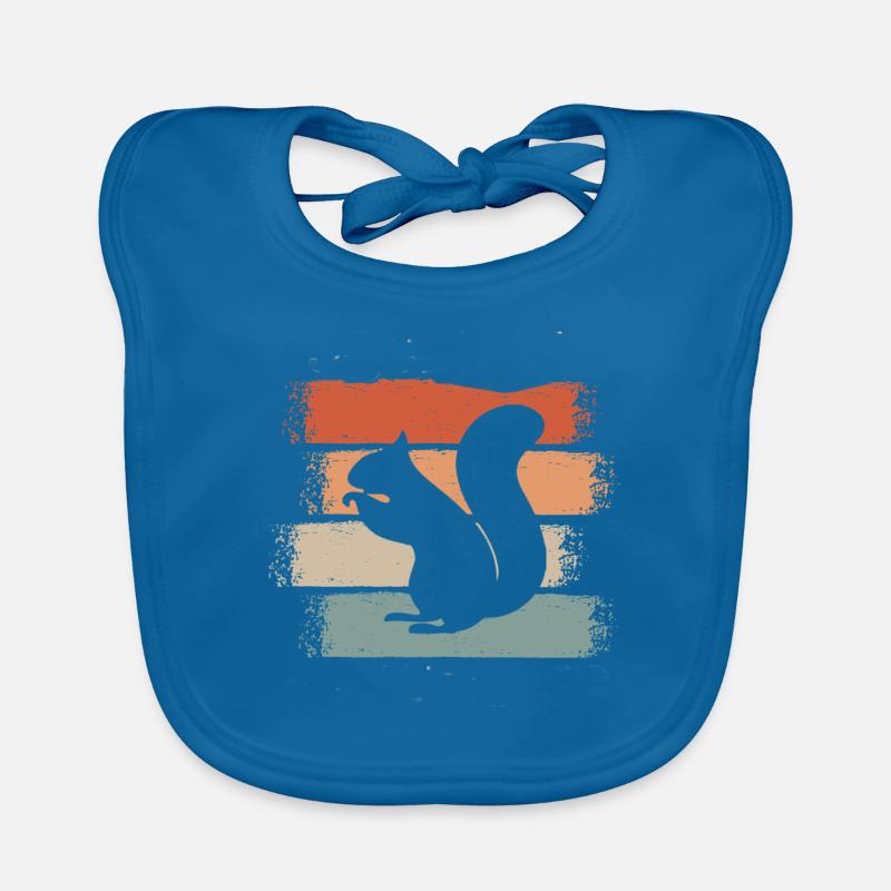 Eichhörnchen Baumhörnchen Retro Baby Bio-Lätzchen