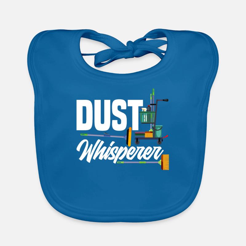 School Janitor Dust Whisperer Organic Baby Bibs