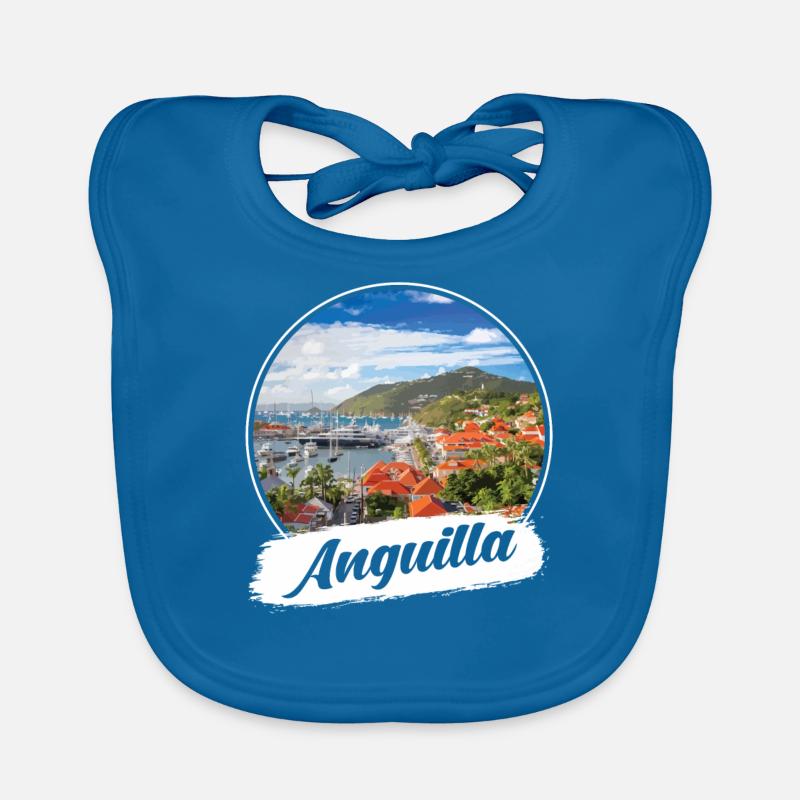 Anguilla Souvenir Organic Baby Bibs