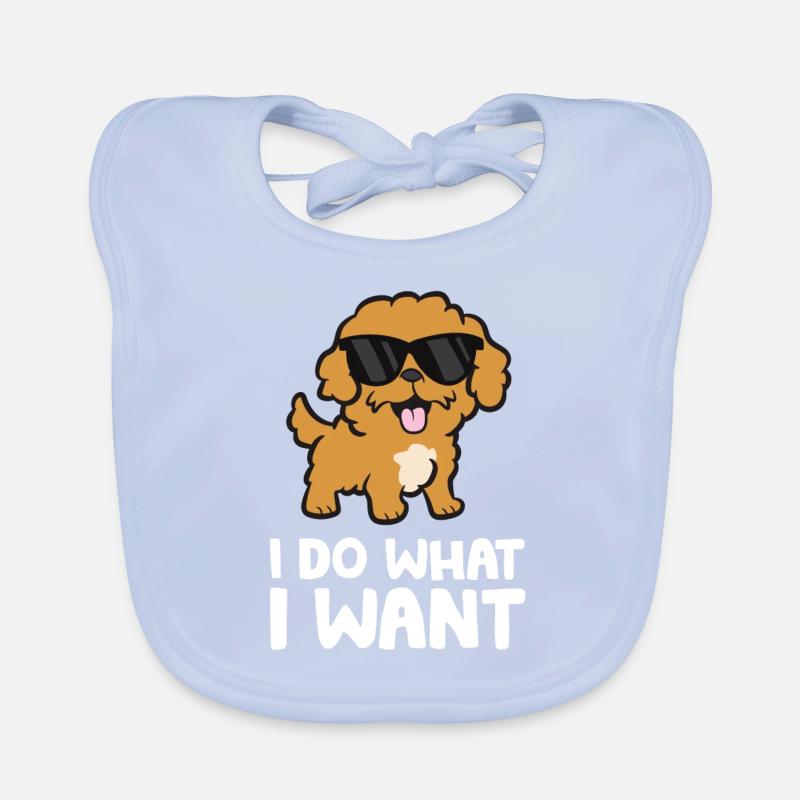 Cavoodle Dog I Do What I Want Funny Cavapoo Organic Baby Bibs