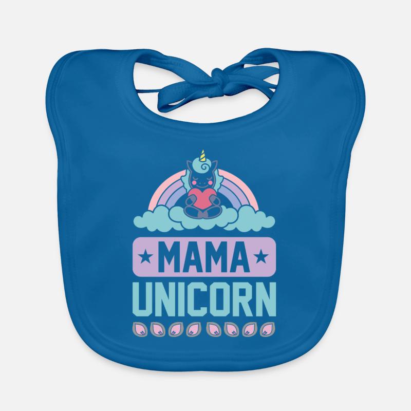 Mama Einhorn Licorne Bavoir bio Bébé