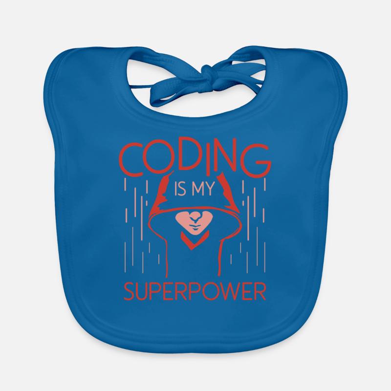 Coding Ist Meine Superkraft Programmierer Coder Baby Bio-Lätzchen