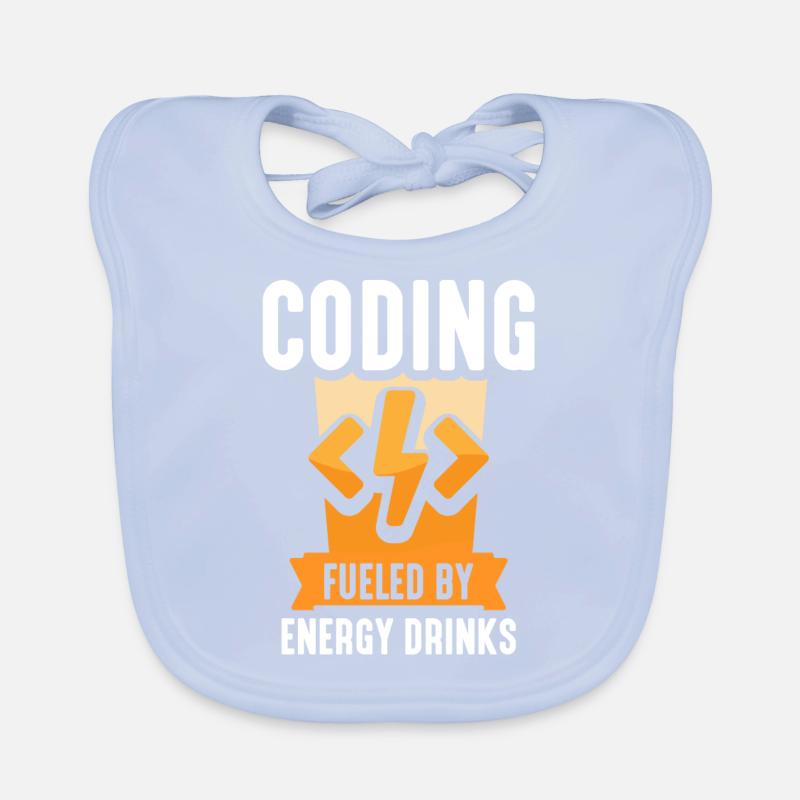Programming with Energydrinks Coding Code Coder Organic Baby Bibs