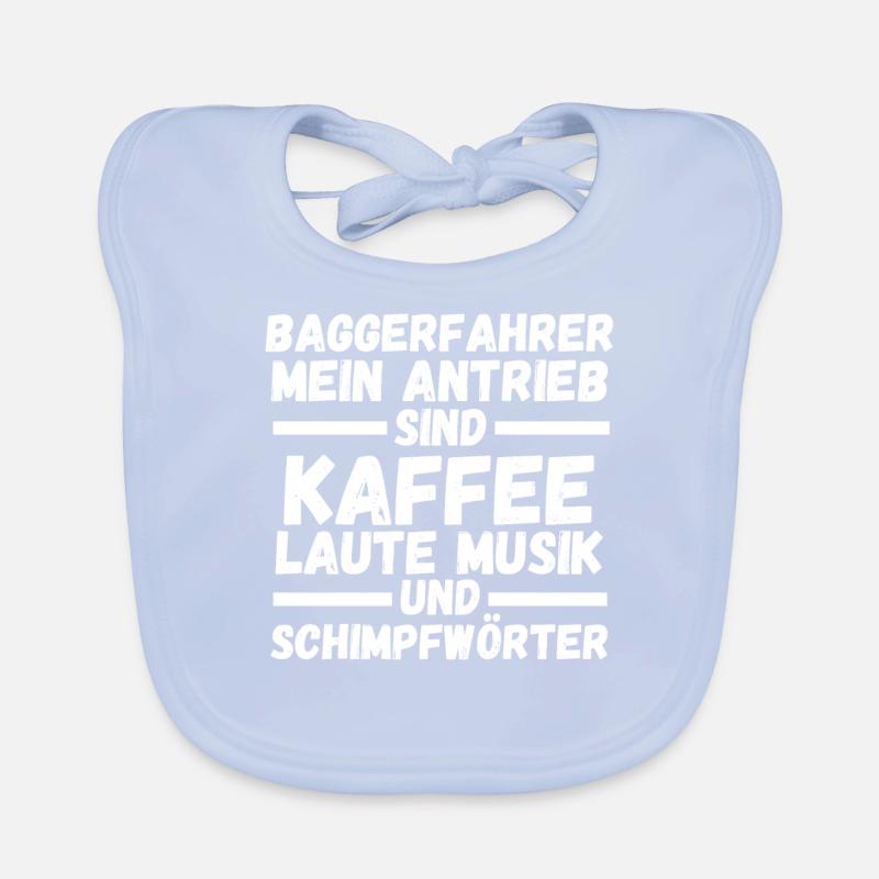 Baggerfahrer Kaffee Tiefbauer Bagger Baby Bio-Lätzchen