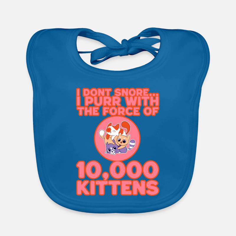 Je ronronne avec la force de 10 000 chatons 3 Bavoir bio Bébé