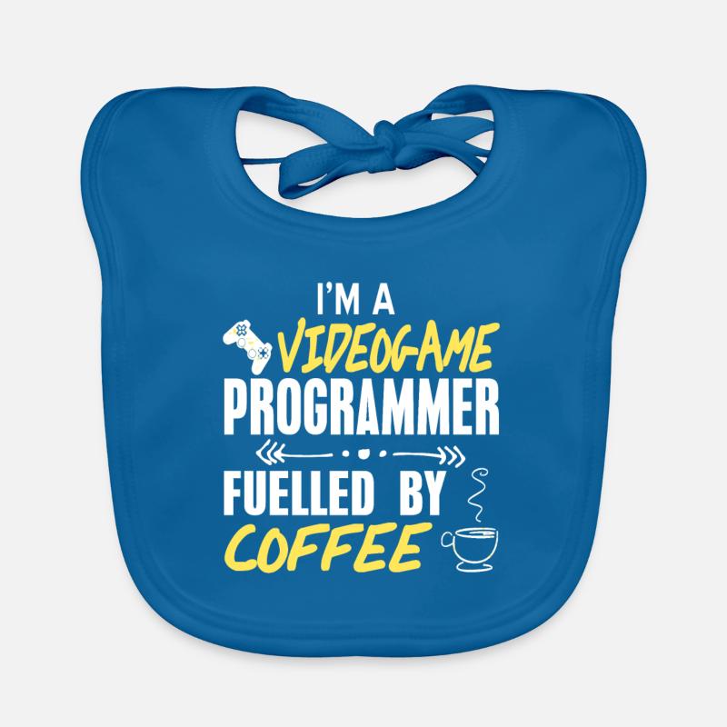 I'm A Video Game Programmer Fueled By Coffee Baby Bio-Lätzchen
