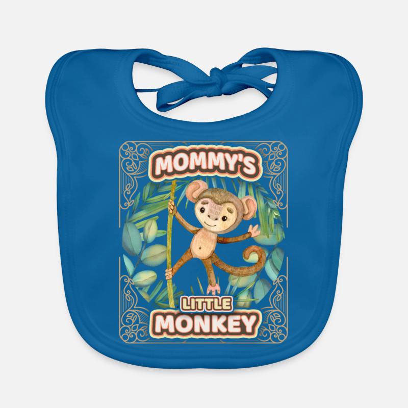 Süßer Affe lustiger Spruch, Kinder, Mommys-Monkey Baby Bio-Lätzchen