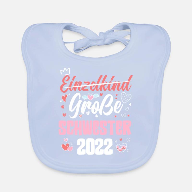 Süßes Ich Werde Große Schwester 2022 Baby Bio-Lätzchen