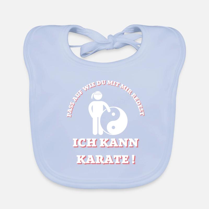 PASS AUF ICH KANN KARATE Baby Bio-Lätzchen