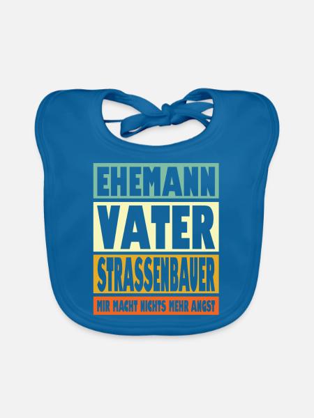 Strassenbauer Vater Ehemann Held - Baby Bio-Lätzchen - Pfauenblau