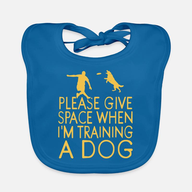 Please Give Space When I'm Training A Dog Retro Baby Bio-Lätzchen