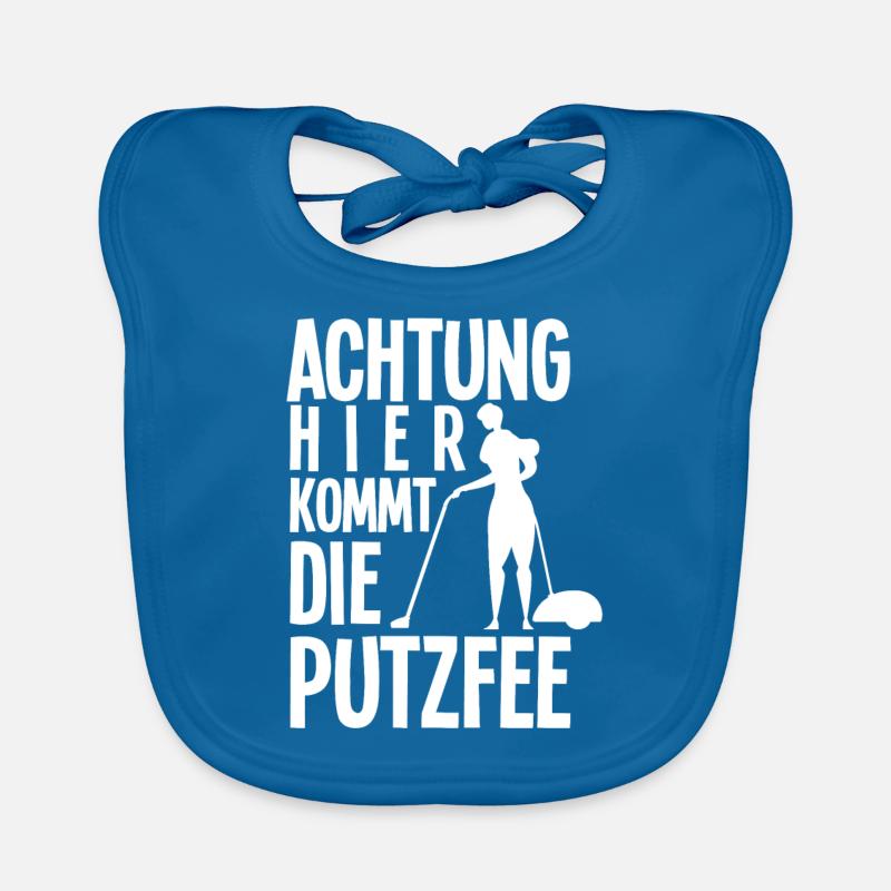 Putzfrau Putzfee Spruch Geschenk Baby Bio-Lätzchen