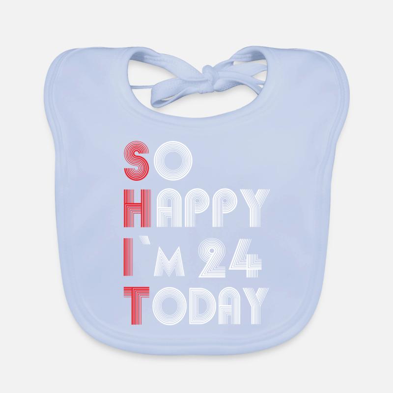 24th birthday Organic Baby Bibs