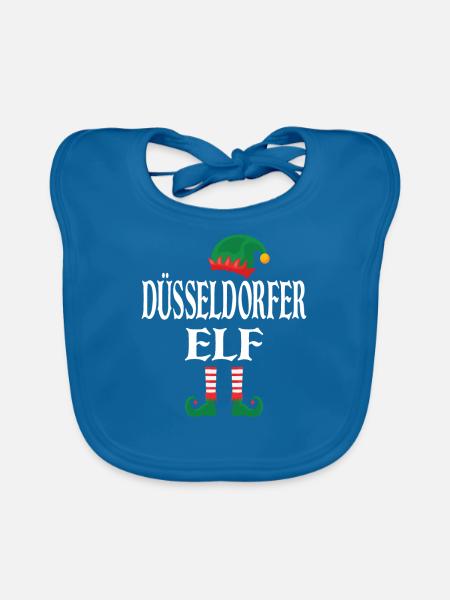 Düsseldorfer Elf - Baby Bio-Lätzchen - Pfauenblau
