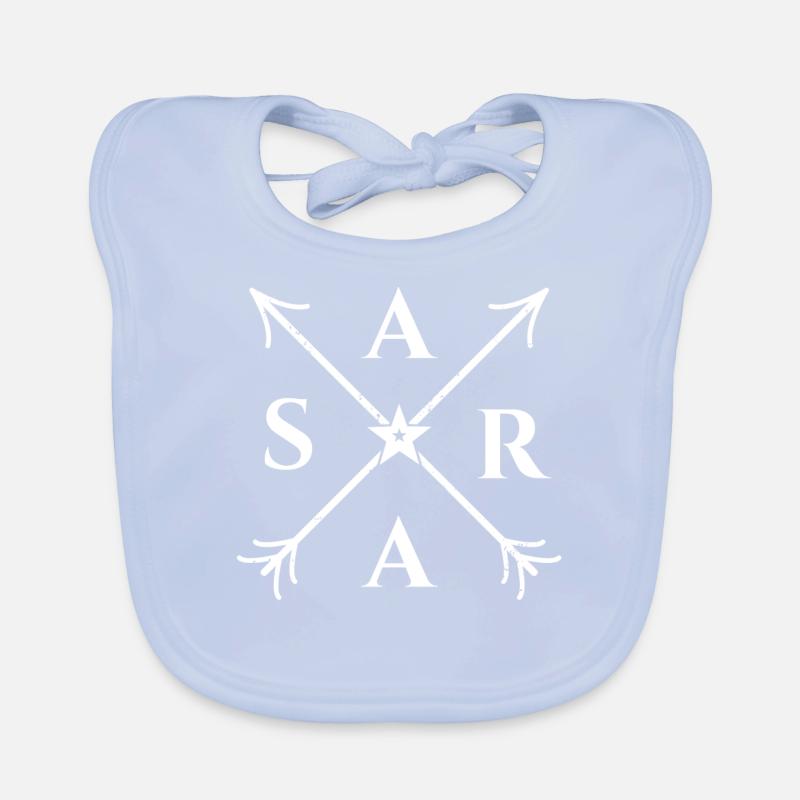 sara X- Form Motiv sara Geschenk Baby Bio-Lätzchen