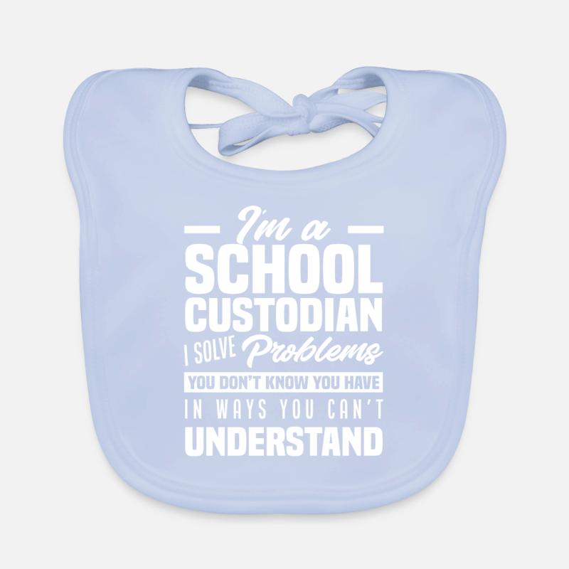 School Caretaker Problem Solver Gift Organic Baby Bibs