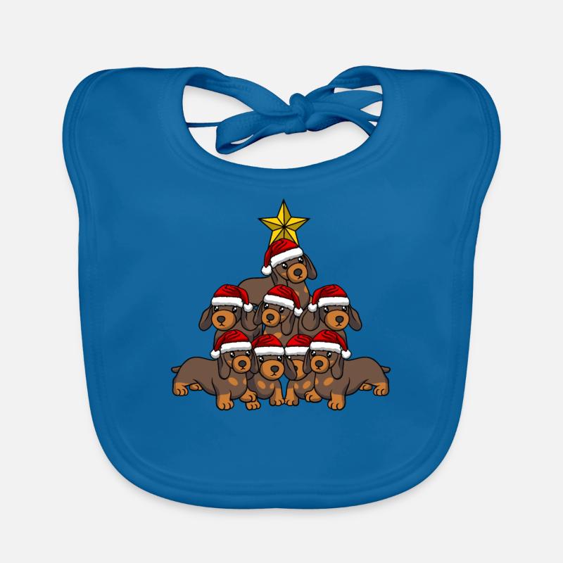 Arbre de Noël teckel Bavoir bio Bébé