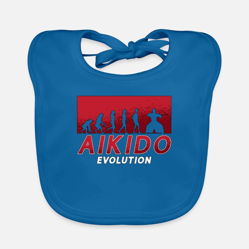 Aikido Evolution Fighter Martial Arts Judo Samurai Organic Baby Bibs