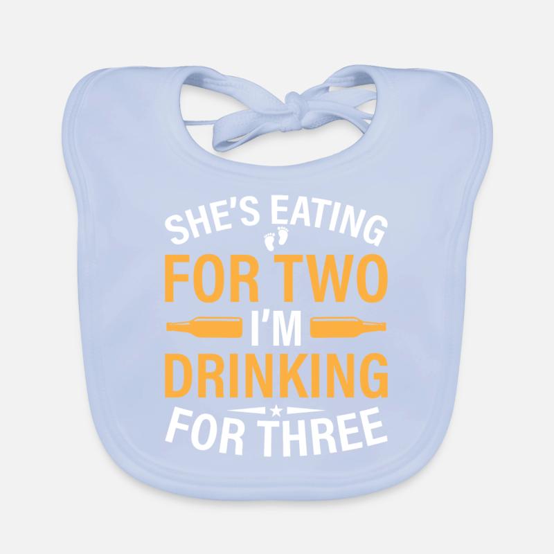 First Time Dad She's Eating For Two I'm Drinking F Baby Bio-Lätzchen
