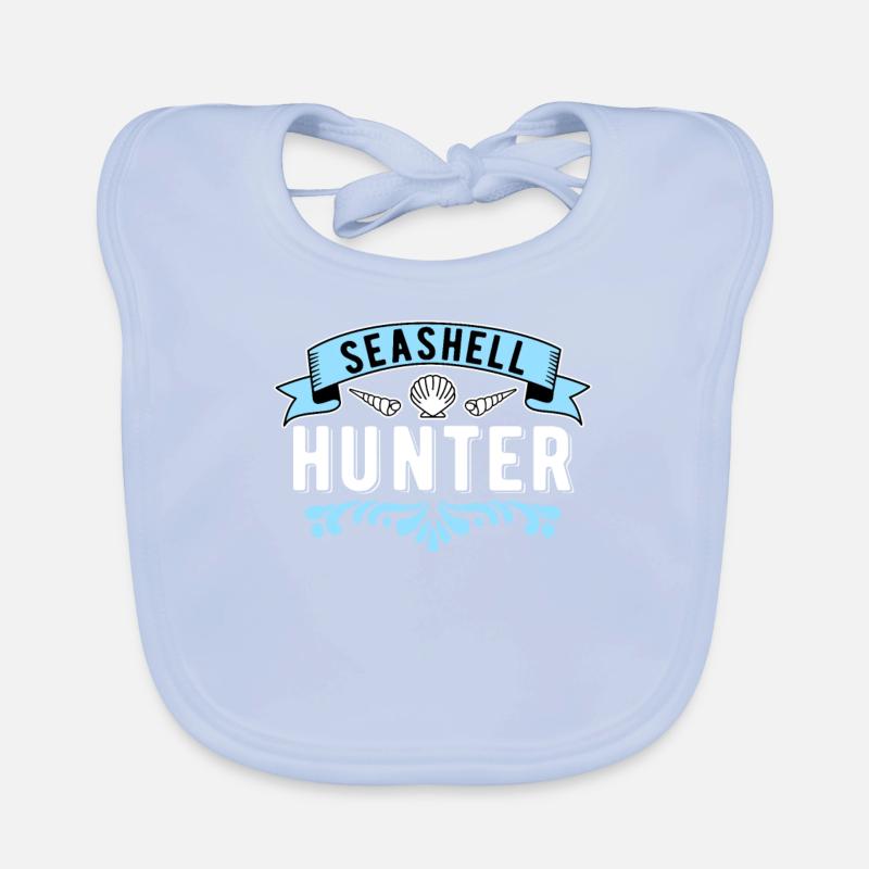 Shell collectors Seashell Hunter Organic Baby Bibs