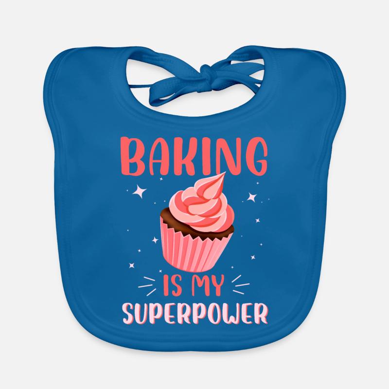 baking is my superpower Design for a bakery fans Baby Bio-Lätzchen