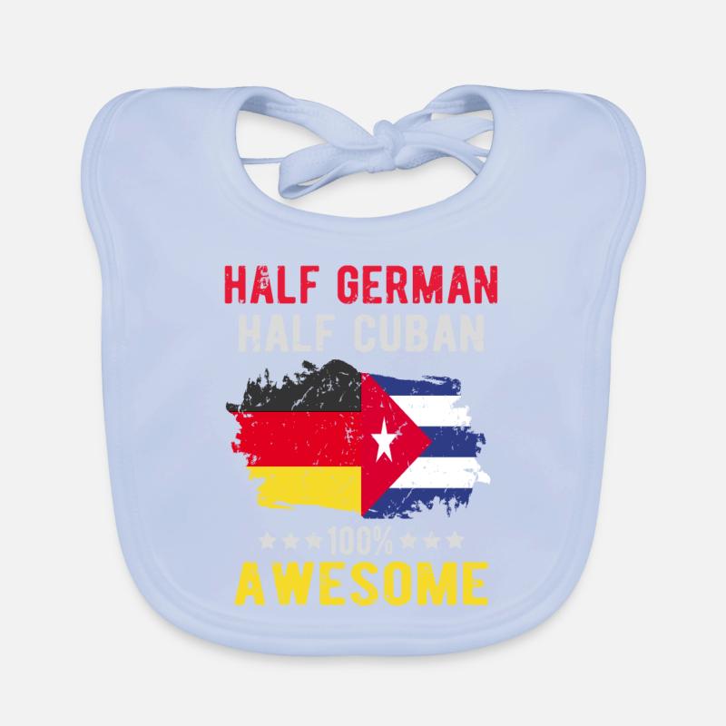 Half German Half Cuban Organic Baby Bibs