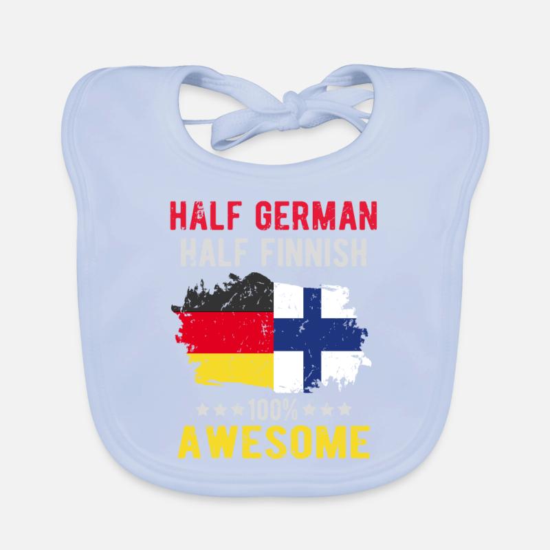 Halb Deutsch Halb Finne Baby Bio-Lätzchen