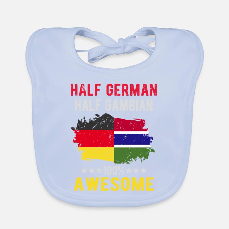 Halb Deutsch Halb Gambier Baby Bio-Lätzchen