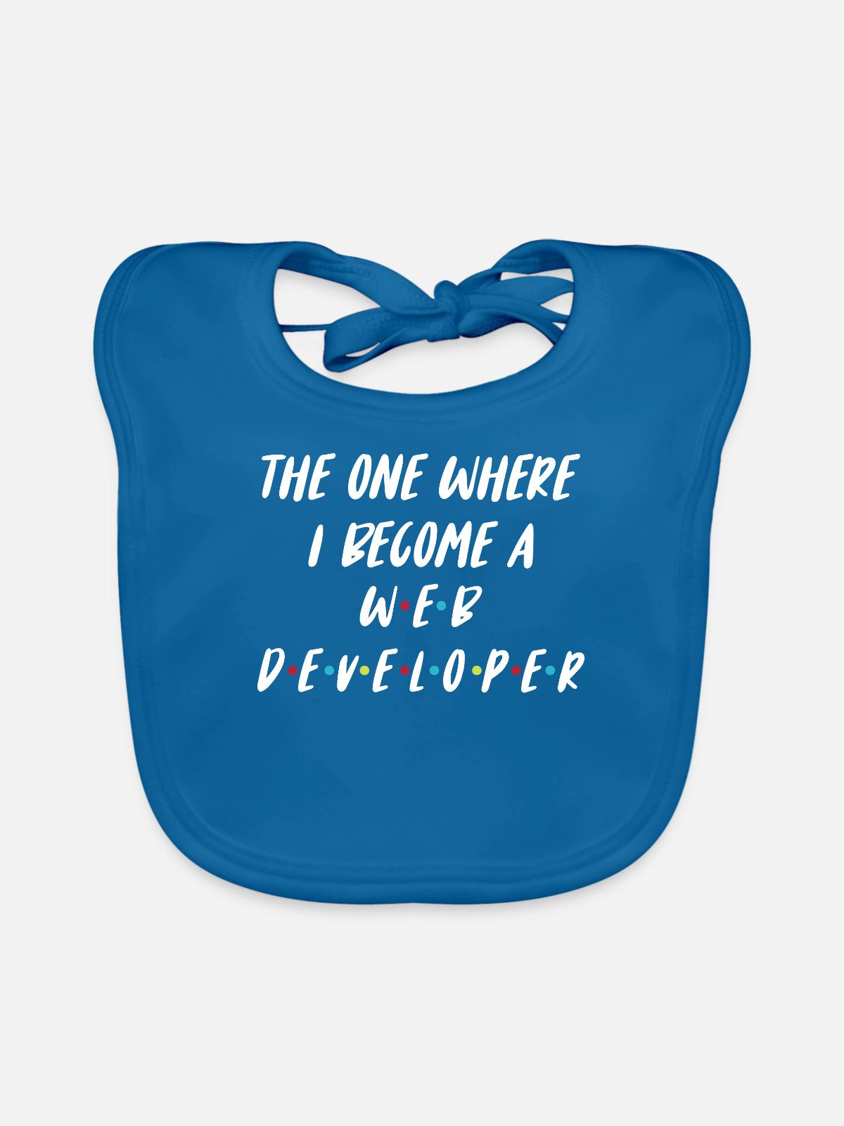 Web Entwickler Webdeveloper Web-Entwickler - Baby Bio-Lätzchen - Pfauenblau - Vorne