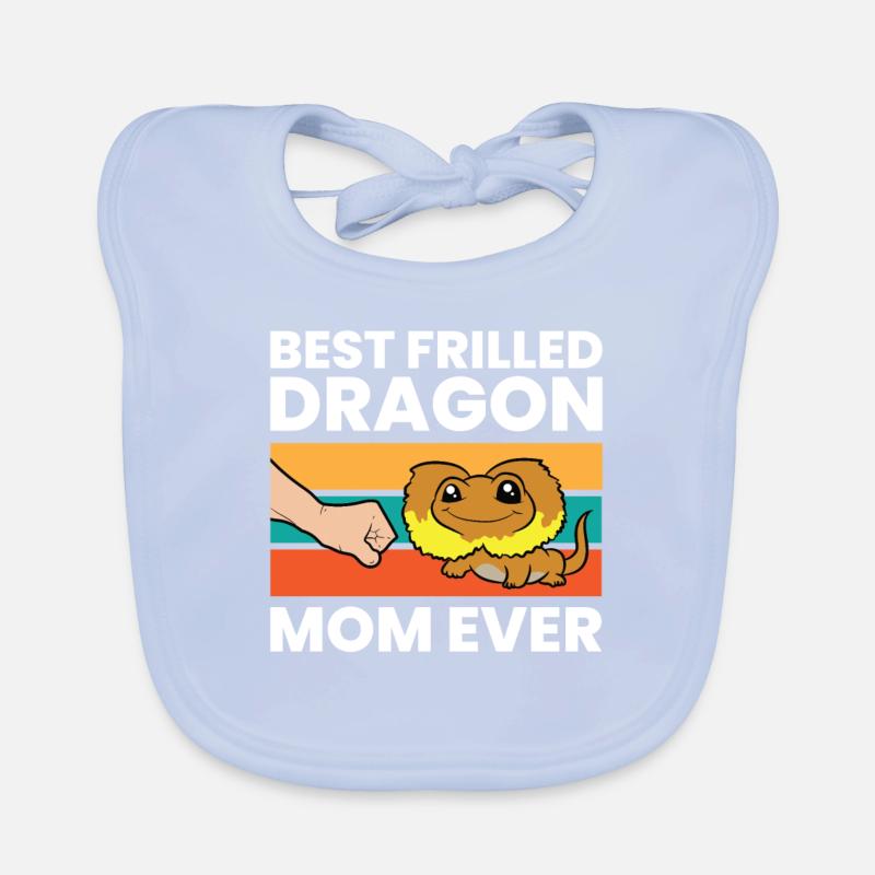 Die beste Drachenmama mit Rüschen Baby Bio-Lätzchen
