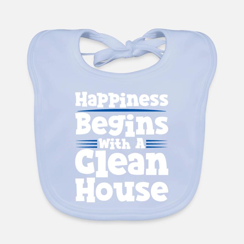 Le bonheur commence par une maison propre 4 Bavoir bio Bébé
