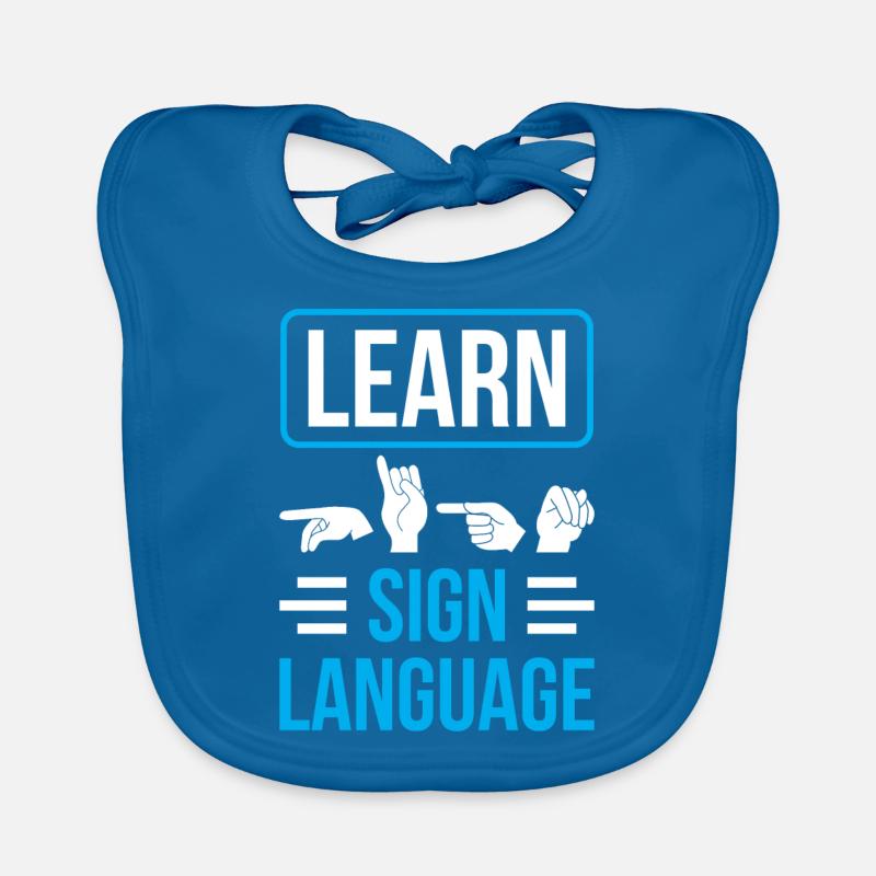 Sign Language Learning Sign Gestures Awareness Organic Baby Bibs