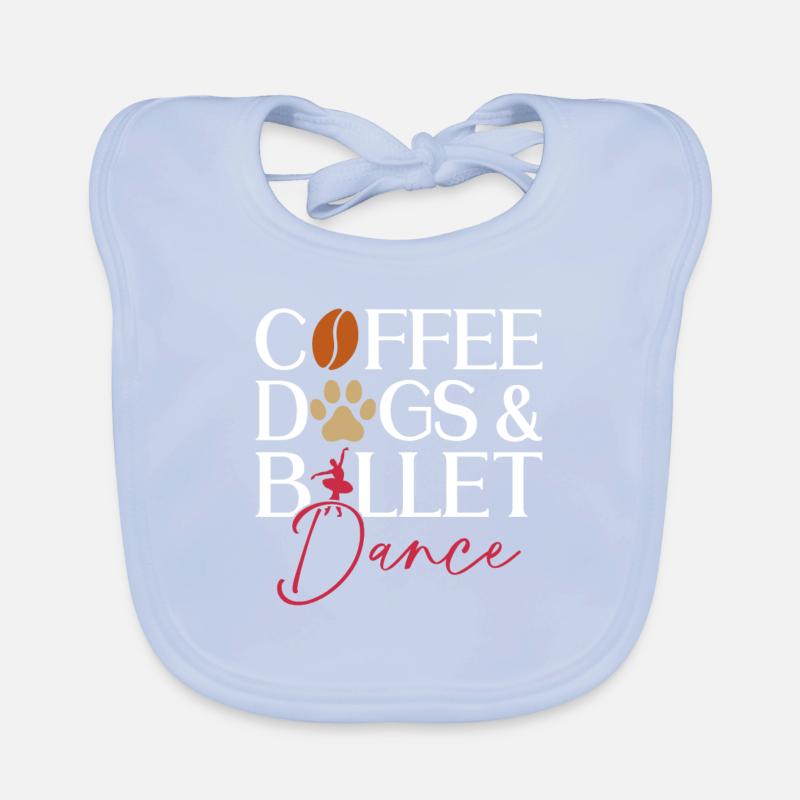 Café, chiens et danse classique - Ballet Dancer Bavoir bio Bébé