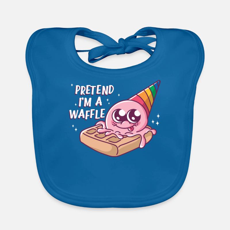 Stellen Sie Sich Vor, Ich Bin Ein Waffel -Witz Baby Bio-Lätzchen