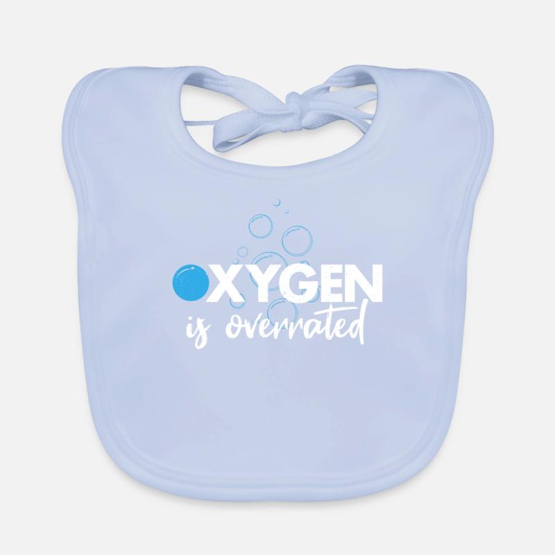 Sauerstoff wird überbewertet Lustig Schwimmen Baby Bio-Lätzchen