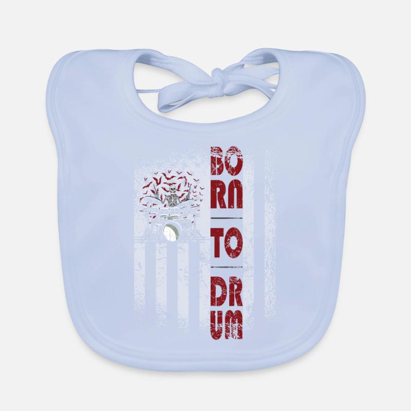 Born to drum - batteur Bavoir bio Bébé