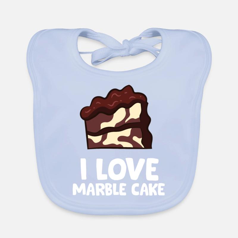 Marble Cake - I love marble cake Organic Baby Bibs
