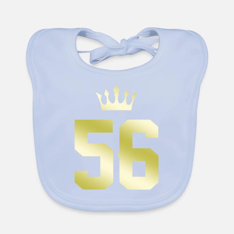 56 Number crown Organic Baby Bibs