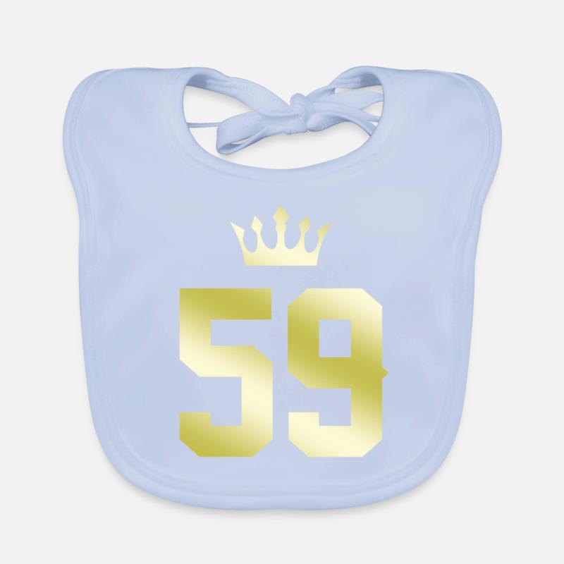 59 Number crown Organic Baby Bibs