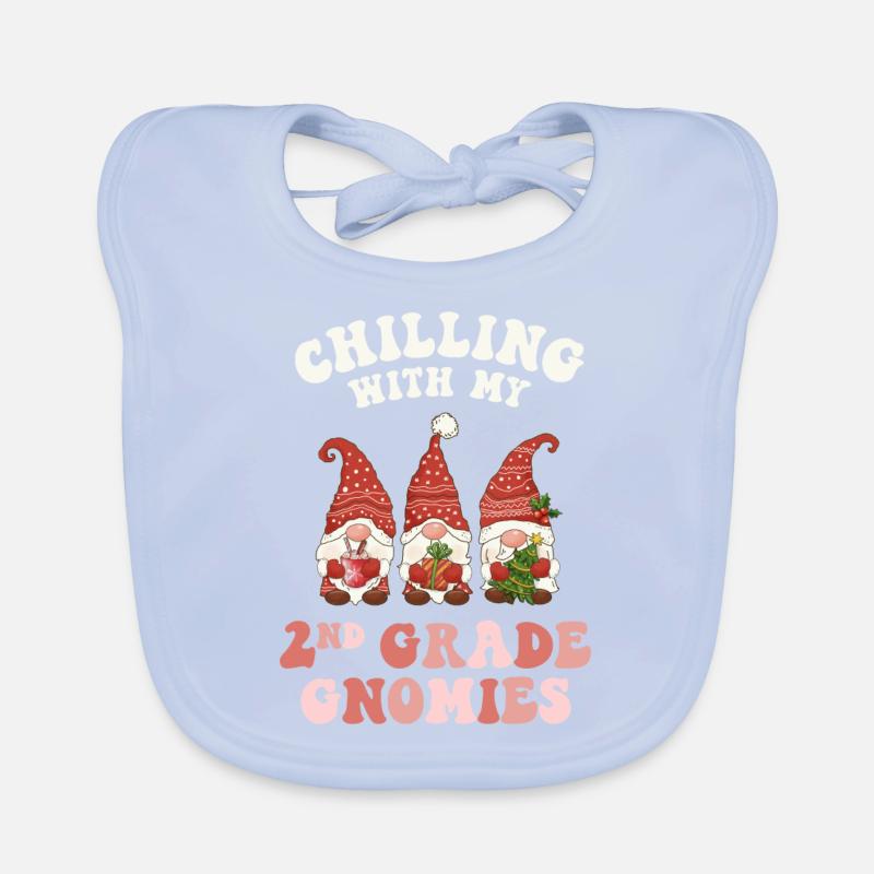 Professeur de 2e année Noël Chilling avec mon Bavoir bio Bébé
