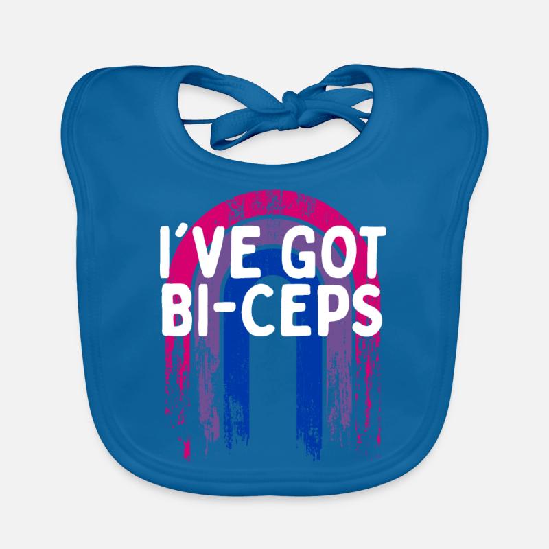 I've Got Bi-Ceps Bisexual LGBTQ Bi Pride LGBT Organic Baby Bibs