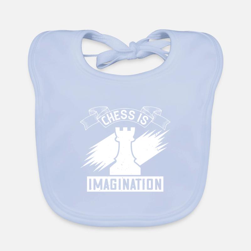 Les échecs, c’est de l’imagination Bavoir bio Bébé