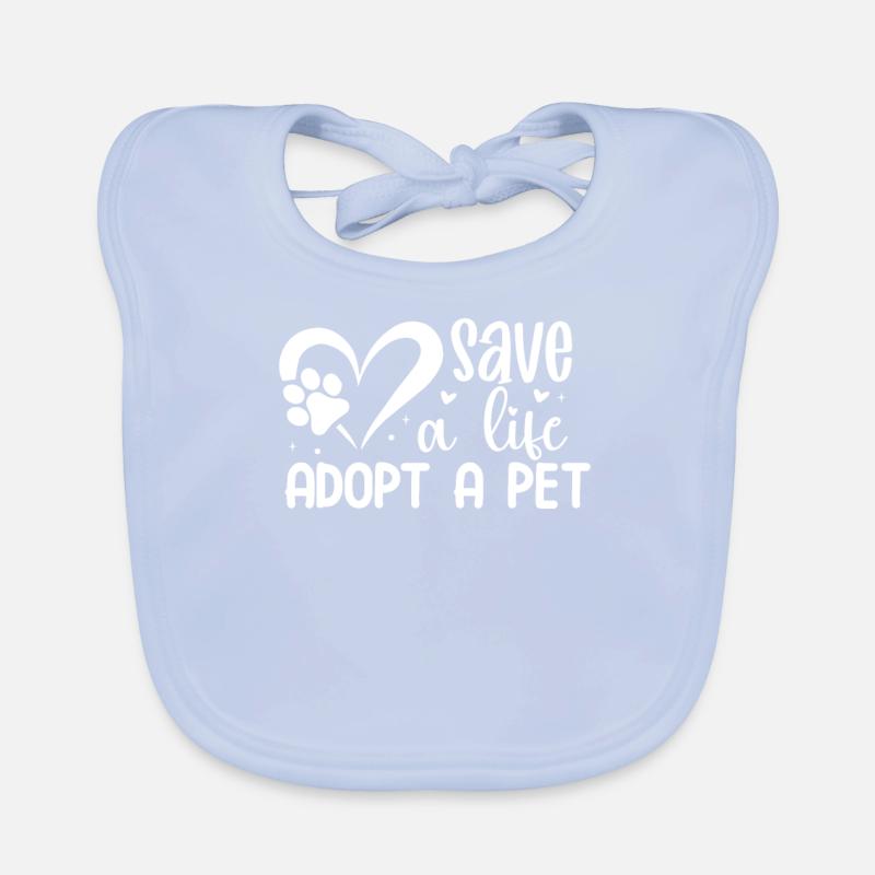 Rette ein Leben adoptiere ein Haustier Baby Bio-Lätzchen