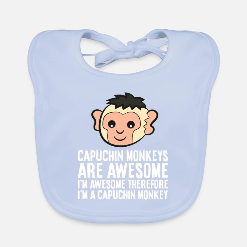 Kapuzineräffchen sind toll, deshalb bin ich ein Baby Bio-Lätzchen