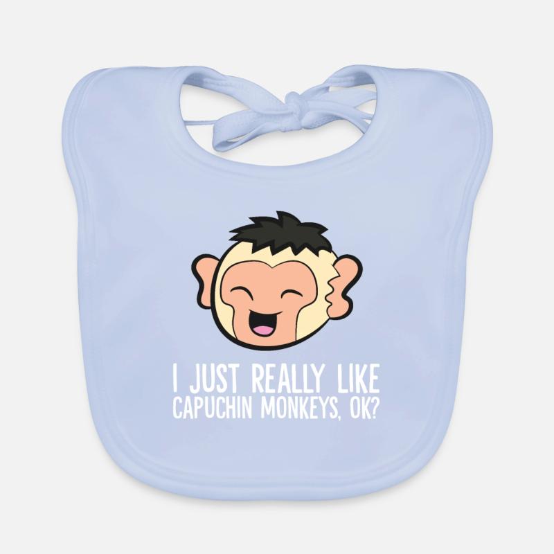 J’aime vraiment les singes capucins Ok Mignon Bavoir bio Bébé