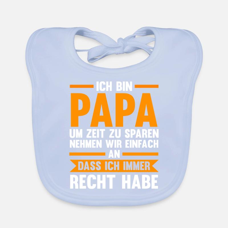 Vater Papi Papa Baby Bio-Lätzchen