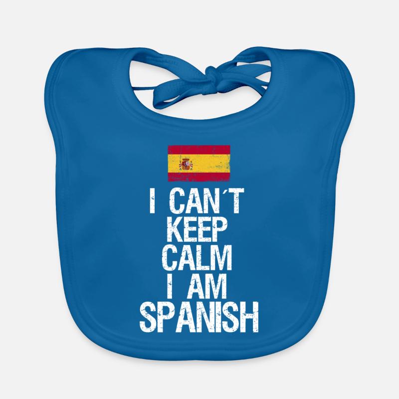 I can not Keep Calm I am Spaniard Organic Baby Bibs