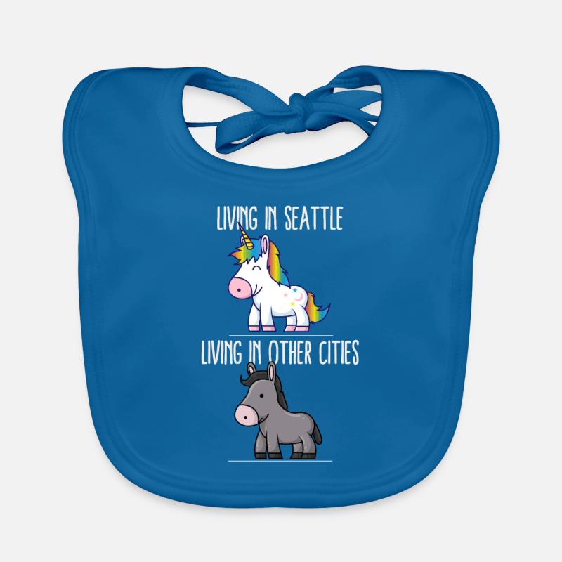 Leben in Seattle Pride Washington Einhorn Love Baby Bio-Lätzchen